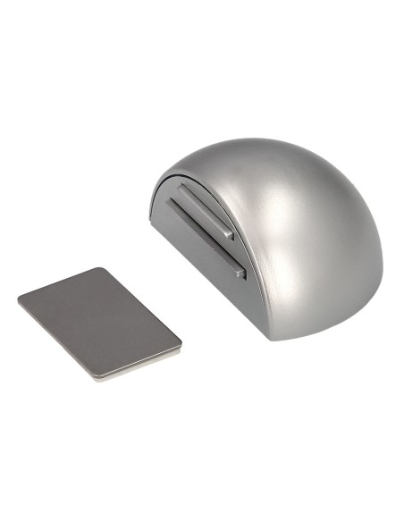 Tope Puerta Adhesivo con Imán Retenedor Cromo Mate