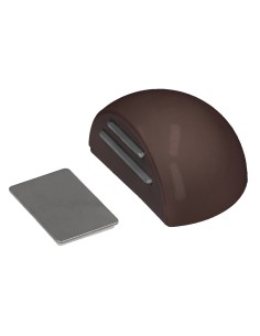 Tope Puerta Adhesivo con Imán Retenedor Marrón