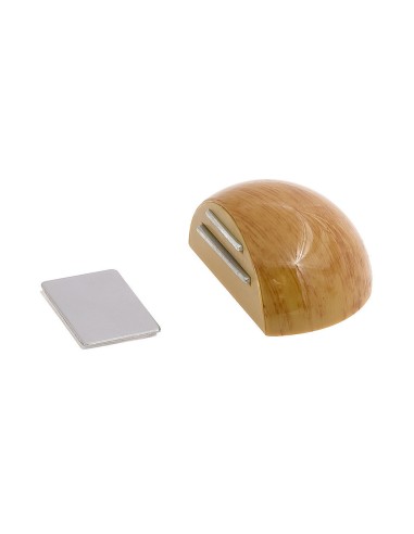 Tope Puerta Adhesivo con Imán Retenedor Color Madera