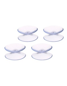 Ventosa Doble Transparente (Bister 4 Piezas)