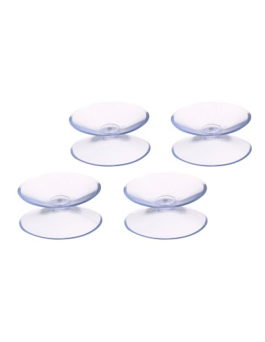 Ventosa Doble Transparente (Bister 4 Piezas)