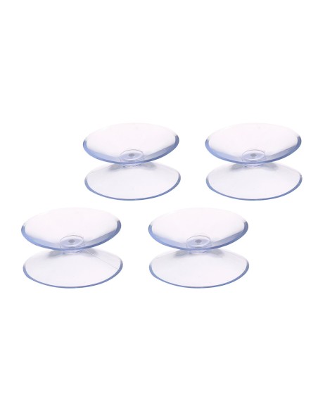 Ventosa Doble Transparente (Bister 4 Piezas)