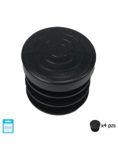 Contera Redonda Interior Negra 26mm. Blister 4 piezas.