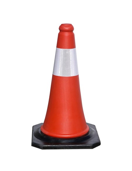 Cono Señalizacion Base Goma 75 cm. Reflectante