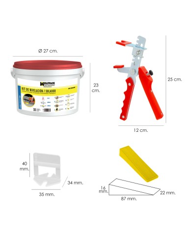 Kit Nivelador Solador (Pistola, calzos y cuñas)