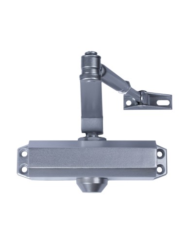 Cierra Puertas Con Retenedor Fuerza 2. Color Plata (Puertas 70/90 cm.)