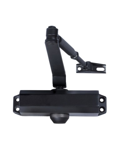 Cierra Puertas Con Retenedor Fuerza 2. Color Negro (Puertas 70/90 cm.)