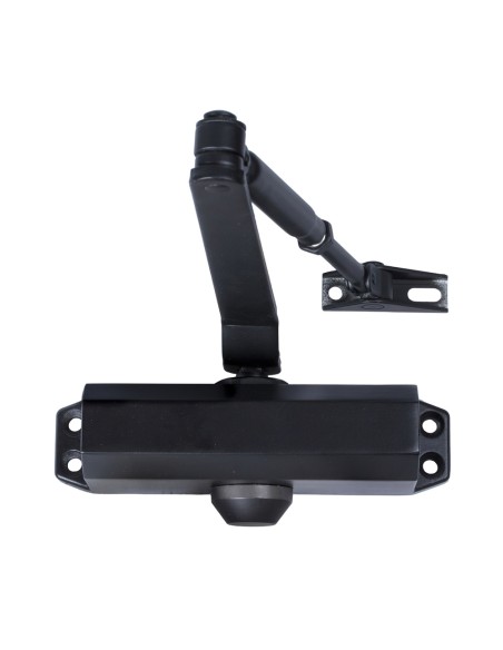 Cierra Puertas Con Retenedor Fuerza 2. Color Negro (Puertas 70/90 cm.)