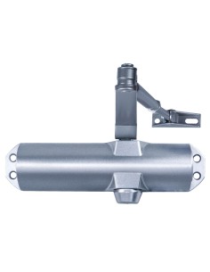 Cierra Puertas Con Retenedor Fuerza 4. Color Plata (Puertas 90/120 cm.)