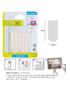 Tiras Adhesivas Doble Cara Sin Residuos (Blister de 6 piezas )