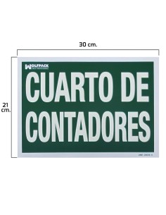 Cartel Cuarto De Contadores 30x21