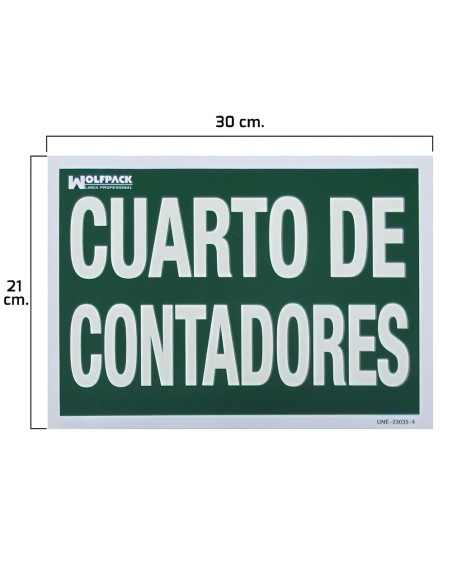 Cartel Cuarto De Contadores 30x21