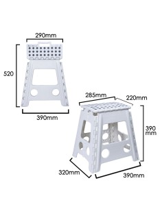 Taburete Plegable 29x22x39 cm.
