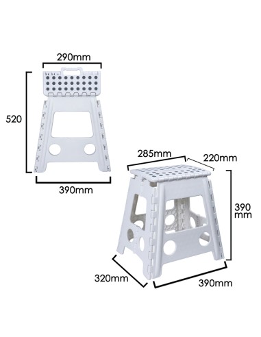 Taburete Plegable 29x22x39 cm.