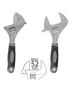 Llave Ajustable Gran Apertura 52 mm. medida 10"