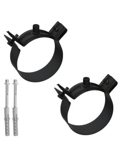 Abrazadera Tubo Estufa Pellet Vitrificado Con soporte 80 (2 piezas)