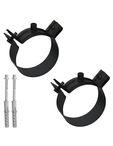 Abrazadera Tubo Estufa Pellet Vitrificado Con soporte 80 (2 piezas)