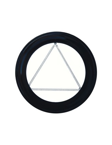 Plafon Embellecedor Estufa Pellet Vitrificado Negro 80 mm.