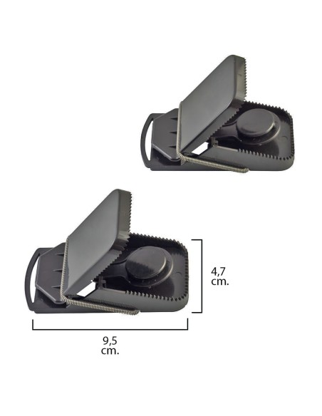 Trampa ratones plastico 9.5 x 4.7 cm. (Bolsa 2 unidades)