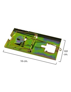 Trampa ratas metálica galvanizada 16 x 8.8 cm.