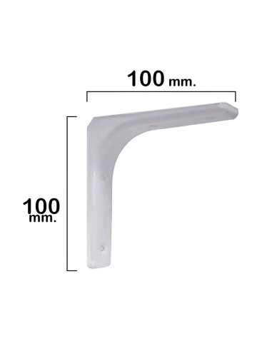 Palomilla Reforzada Blanca 100x100 mm.