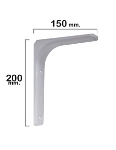 Palomilla Reforzada Blanca 200x150 mm.