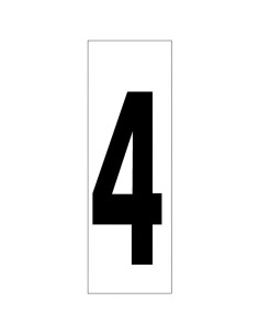 Numero Adhesivo 46x140 mm. Nº 4