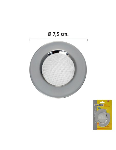 Filtro Cestillo Malla para Lavabo / Fregadero Inoxidable 7,5 cm.