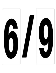 Numero Adhesivo 46x140 mm. Nº 6 / 9