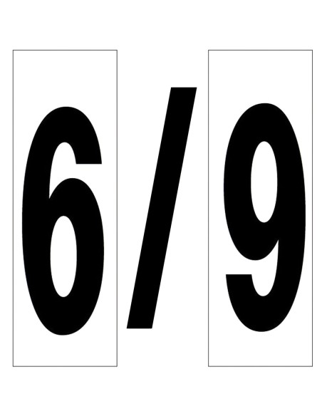 Numero Adhesivo 46x140 mm. Nº 6 / 9