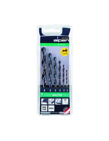 Estuche Brocas Alpen Hss Sprint Master 6 Piezas