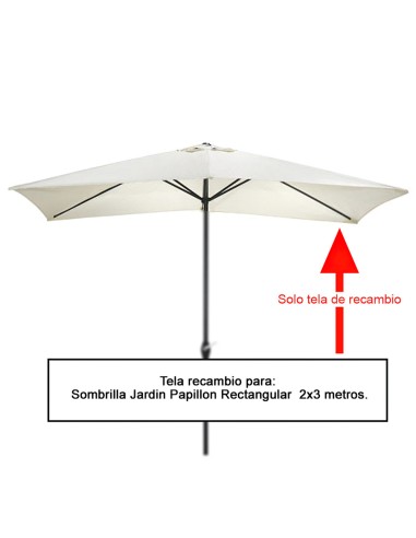 Tela Recambio Sombrilla Rectangular 2x3 metros (08091055)