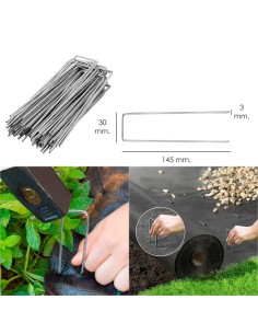 Grapa Metálica Para Fijacion Mallas y Cesped (20 Piezas)