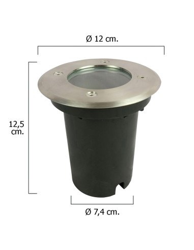 Foco Led Empotrar IP54 Color Inox