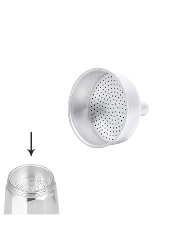Embudo Cafetera Aluminio Classic / Inducción 2 Tazas