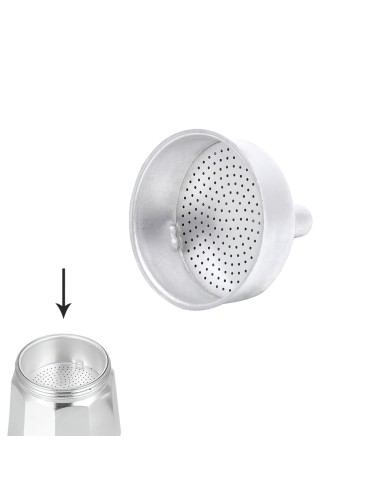 Embudo Cafetera Aluminio Classic / Inducción 3 Tazas