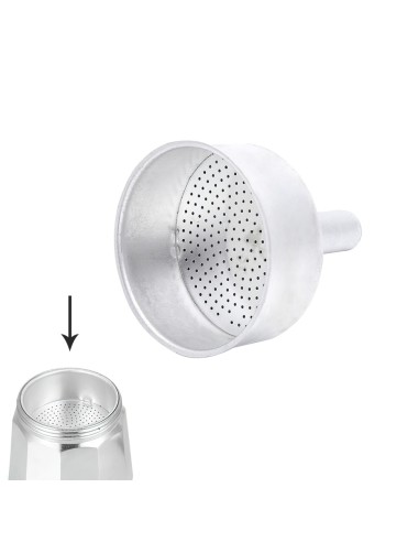 Embudo Cafetera Aluminio Classic / Inducción 6 Tazas