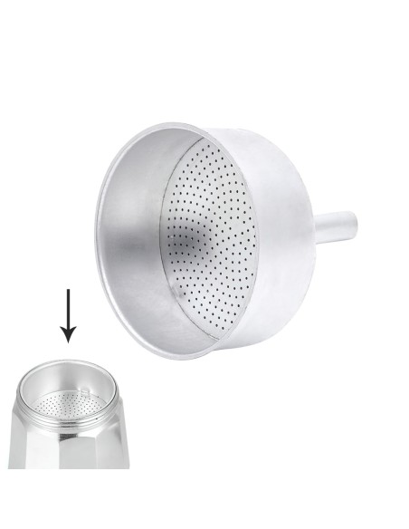 Embudo Cafetera Aluminio Classic / Inducción 9 Tazas