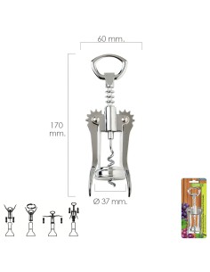 Sacacorchos Doble Palanca Cromado