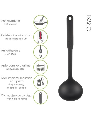 Cucharon Servir Cocina Nylon Basic 32 x 9.5 cm.