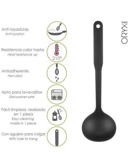 Cucharon Servir Cocina Nylon Basic 32 x 9.5 cm.