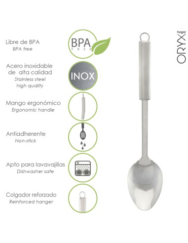 Cuchara Servir Cocina Acero Inoxidable 7 x 30,5 (Alt.) cm.