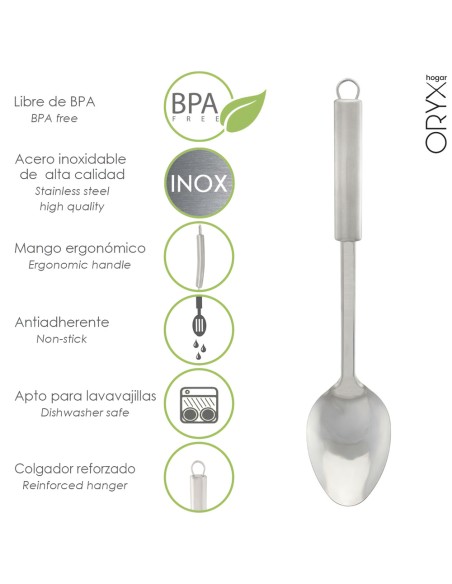 Cuchara Servir Cocina Acero Inoxidable 7 x 30,5 (Alt.) cm.