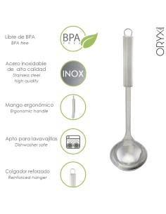 Cucharon Cocina Acero Inoxidable 9x33,5 (Alt.) cm.