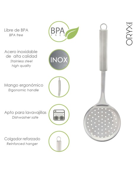 Espumadera Cocina Acero Inoxidable 34x11,5 (Alt) cm.