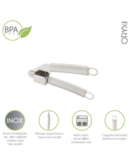 Triturador Ajos Acero Inoxidable 5 x 18 (Alt) cm.