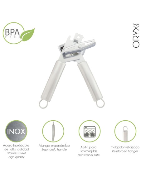 Abrelatas Acero Inoxidable 4,5 x 20 (Alt) cm.