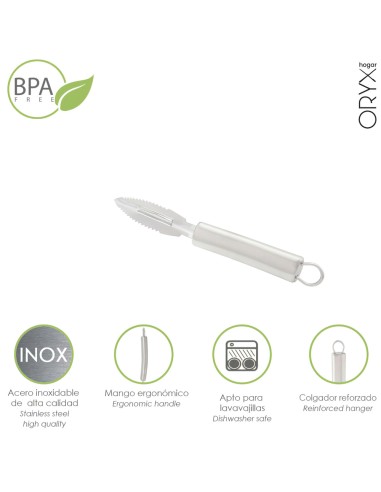 Pelador Frutas / Verduras Acero Inoxidable 1,6 x 19 (Alt.) cm.