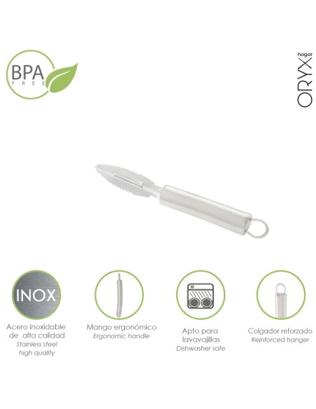 Pelador Frutas / Verduras Acero Inoxidable 1,6 x 19 (Alt.) cm.