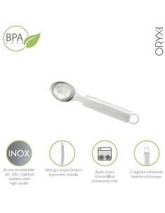 Cuchara Para Helados Acero Inoxidable 4 x 21,5 (Alt) cm.